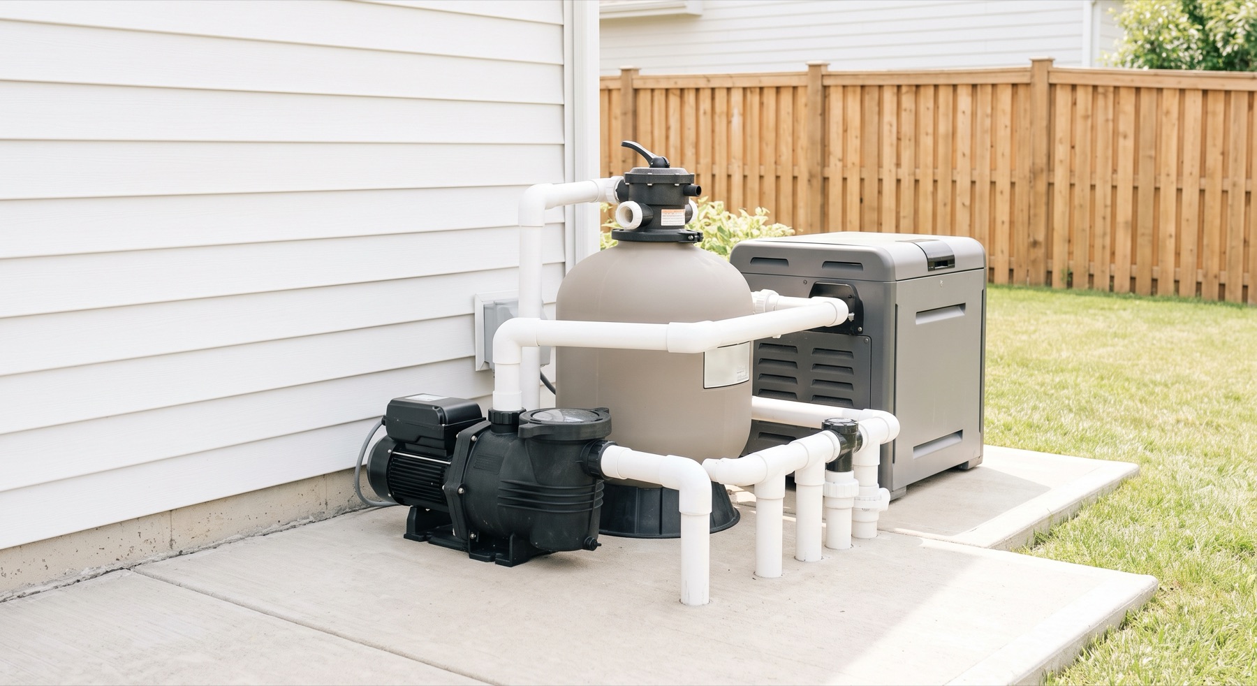Pool heater and equipment pad serviced for heater repair in Cincinnati