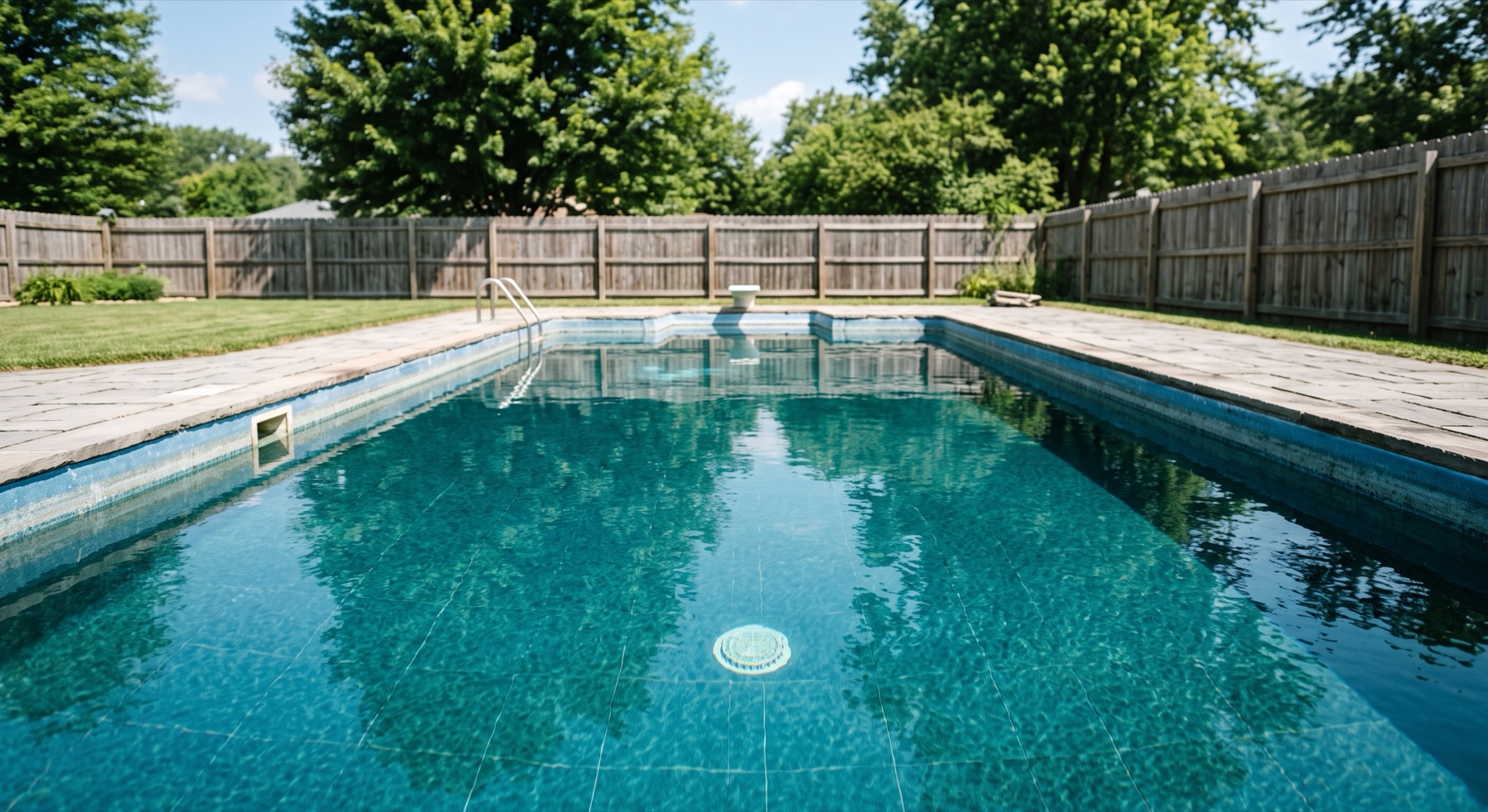 In-ground pool evaluated during a Cincinnati pool inspection